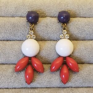 J.Crew-Style Red White & Blue Earrings